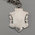 Circa 1919 British Antique Sterling Silver Albert Chain, 53g, Sterling Silver Medal Fob